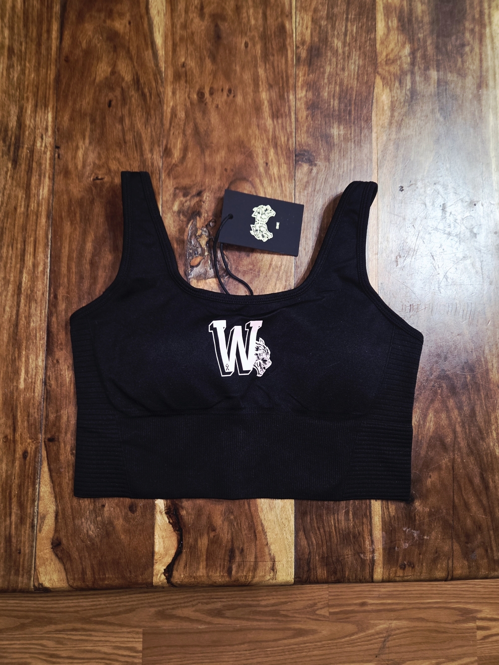 Darc Sport "SHE" Wolves Longline Sports Bra #785/1000. Size Medium